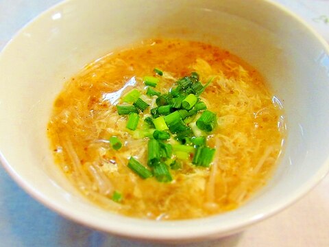 エノキたっぷり中華卵スープ